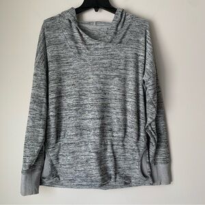 ATHLETA Women's Pullover Sweater Gray Marled Long Sleeve Cowl Neck Size L